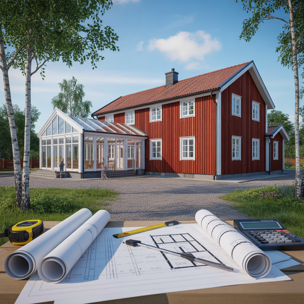 bygglov for uterum i villa krav ritningar och kostnad